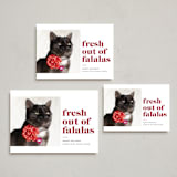 "Fresh Out" - Holiday Cards in Cranberry by Sarah Brown - Formats Available