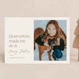 "Because of Quarantine" - Holiday Cards in Golden by Amy Kross - Front