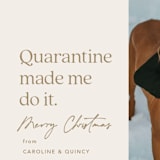 "Because of Quarantine" - Holiday Cards in Golden by Amy Kross - Detail