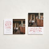 "Decking New Halls" - Holiday Cards in Holly Berry by Alethea and Ruth - Photo Orientation Options