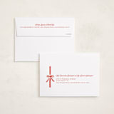 "Dotted Ribbon" - Holiday Cards in Candied Apple by Olivia Raufman - FREE Recipient Addressing