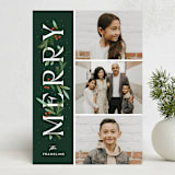 "merry little trio" - Holiday Cards in Pine by Paper Raven Co. - Front