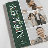 "merry little trio" - Holiday Cards in Pine by Paper Raven Co. - Detail