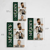 "merry little trio" - Holiday Cards in Pine by Paper Raven Co. - Formats Available