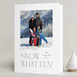 "Snow What Fun" - Holiday Cards in Ink by Olivia Raufman - Folded Card