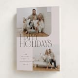 "Happy Overlay" - Holiday Cards in Linen by Kelly Schmidt - Folded Card