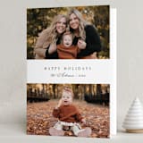 "Simple Duo" - Holiday Cards in Linen by Nicole Walsh - Folded Card