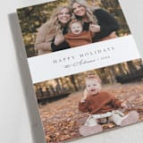 "Simple Duo" - Holiday Cards in Linen by Nicole Walsh - Detail