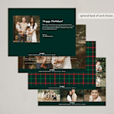 "Christmas Plaid" - Holiday Cards in Holly Berry by Erica Krystek - Back of Card Options