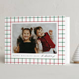"Christmas Plaid" - Holiday Cards in Holly Berry by Erica Krystek - Folded Card