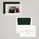 "Christmas Plaid" - Holiday Cards in Holly Berry by Erica Krystek - Assembled