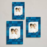 "Retro Plaid" - Holiday Cards in Lake by Katie Zimpel - Formats Available