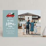 "Moving Truck" - Holiday Cards in Mist by Everett Paper Goods - Front