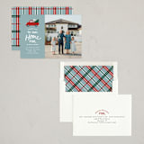 "Moving Truck" - Holiday Cards in Mist by Everett Paper Goods - Assembled