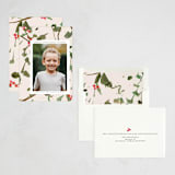 "Berry Christmas" - Holiday Cards in Cranberry by Lindsay Megahed - Assembled