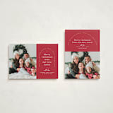 "Address Arch" - Holiday Cards in Cardinal by Owl and Toad - Photo Orientation Options
