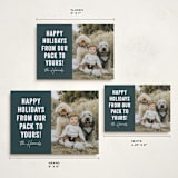 "Our Pack to Yours" - Holiday Cards in Blue Spruce by Brooke Chandler - Formats Available