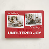 "Unfiltered Joy" - Holiday Cards in Pomegranate by Erica Krystek - Front