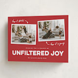 "Unfiltered Joy" - Holiday Cards in Pomegranate by Erica Krystek - Folded Card