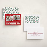 "Unfiltered Joy" - Holiday Cards in Pomegranate by Erica Krystek - Assembled
