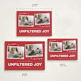 "Unfiltered Joy" - Holiday Cards in Pomegranate by Erica Krystek - Formats Available