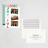 "A Rainbow of Joy" - Holiday Cards in Gumdrop by Little Print Design - Assembled