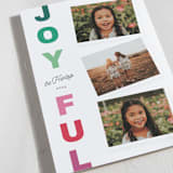 "A Rainbow of Joy" - Holiday Cards in Gumdrop by Little Print Design - Detail