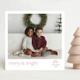 "Minimalist Merry & Bright" - Holiday Cards in Umber by Mackenzie Clarken - Front