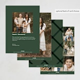 "Lattice" - Holiday Cards in Evergreen by Olivia Kanaley Inman - Back of Card Options