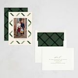 "Lattice" - Holiday Cards in Evergreen by Olivia Kanaley Inman - Assembled