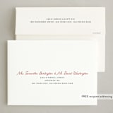 "Soft Tartan" - Holiday Cards in Cranberry by Ellis - FREE Recipient Addressing