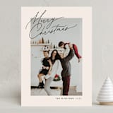 "Sweet Corner Script" - Holiday Cards in Flannel by Heather Cairl - Front