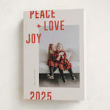 "Modern Winter" - Holiday Cards in Holly Berry by Michelle Taylor - Folded Card