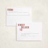 "Modern Winter" - Holiday Cards in Holly Berry by Michelle Taylor - FREE Recipient Addressing