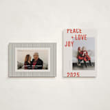 "Modern Winter" - Holiday Cards in Holly Berry by Michelle Taylor - Photo Orientation Options