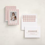 "classic weave" - Holiday Cards in Berry by Kanika Mathur - Assembled