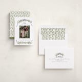 "Boughs of Pine" - Holiday Cards in Blue Spruce by Everett Paper Goods - Assembled