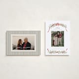 "Boughs of Pine" - Holiday Cards in Holly by Everett Paper Goods - Photo Orientation Options