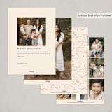 "Happy Christmas to All" - Holiday Cards in Cranberry by Morgan Ramberg - Back of Card Options