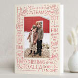 "Happy Christmas to All" - Holiday Cards in Cranberry by Morgan Ramberg - Folded Card