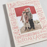 "Happy Christmas to All" - Holiday Cards in Cranberry by Morgan Ramberg - Detail