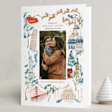 "Rockin' around the world" - Holiday Cards in Eucalyptus by Sarah Knight - Folded Card