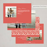 "Winter Folk Floral" - Holiday Cards in Peppermint by Julie Murray - Back of Card Options