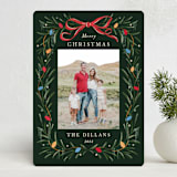 "Tinsel Wreath" - Holiday Cards in Evergreen by leslie hamer - Front