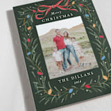 "Tinsel Wreath" - Holiday Cards in Evergreen by leslie hamer - Detail