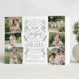 "A Joyful Season" - Holiday Cards in Sage by Kristen Smith - Folded Card