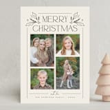 "Holly Photo Collage" - Holiday Cards in Eggnog by Nicole Barreto - Front
