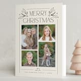 "Holly Photo Collage" - Holiday Cards in Eggnog by Nicole Barreto - Folded Card
