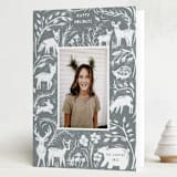 "Linocut Woodland" - Holiday Cards in Tinsel by Teju Reval - Folded Card
