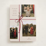 "Holiday gifts" - Holiday Cards in Burgundy by Susan Zinader - Front